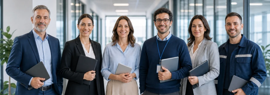 Equipos de dirección, legal, recursos humanos, TI y operaciones capacitándose en protección de datos personales